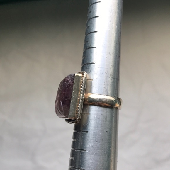 Vintage Rainbow fluorite 925 sterling silver ring - Picture 5 of 8